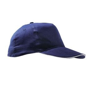 SOLS Unisex Sunny 5 Panel Baseball Cap / French Navy/White